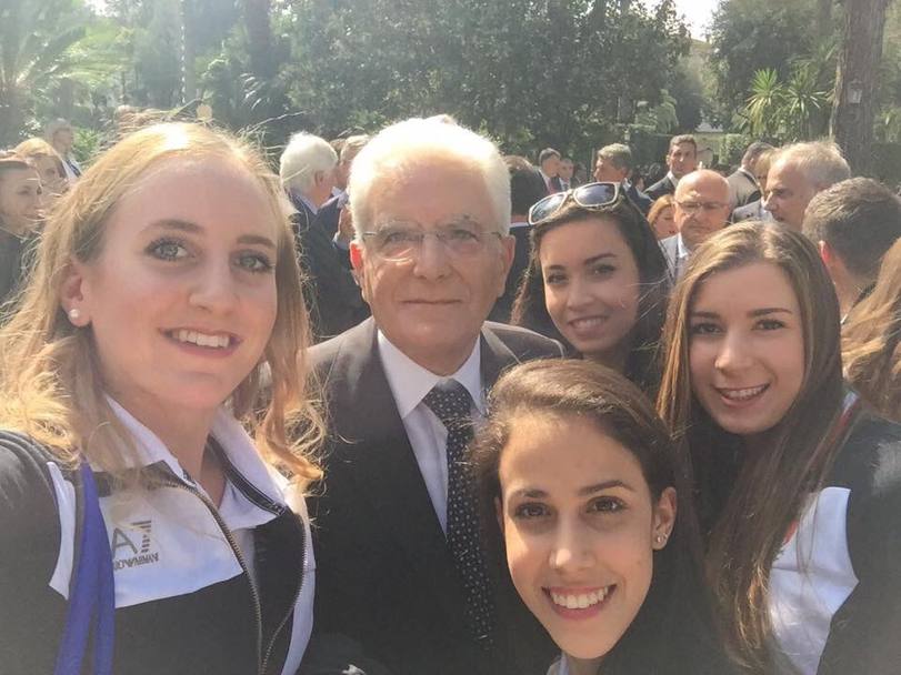 Selfie con il Presidente della Repubblica